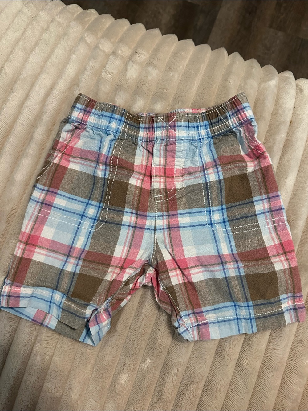 Carters Boys Plaid Shorts - 24M